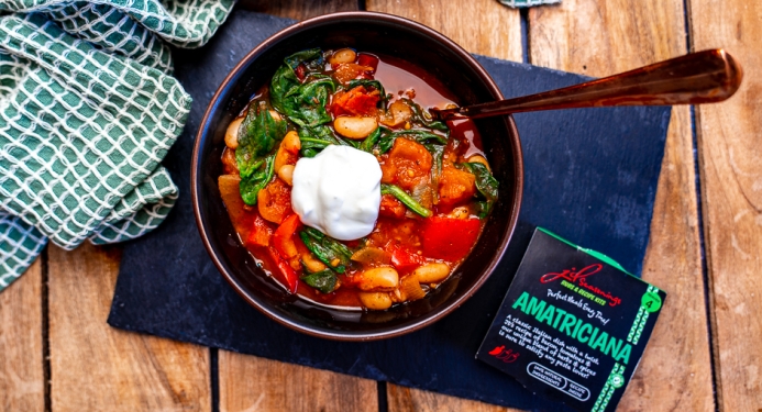 Tuscan Tomato & Bean Soup Recipe made with JD Seasonings Recipe