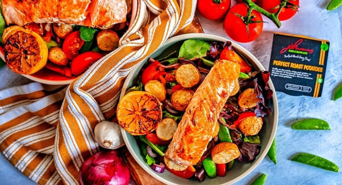 Salmon & Crispy Potato Salad