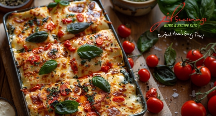 Spinach & Ricotta Lasagne Recipe made with JD Seasonings